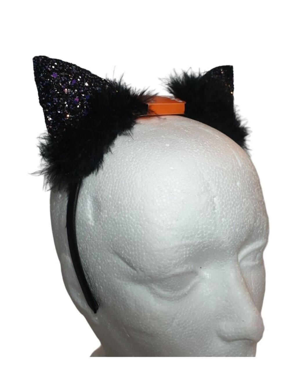 Glitter Cat Ears Black Headband Faux Fur Halloween Costume Accessories Claires - Picture 7 of 7